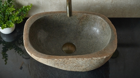 Мойка в ванную Piedra M570 из речного камня  Gris ИНДОНЕЗИЯ 00504511570_3