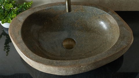 Мойка в ванную Piedra M572 из речного камня  Gris ИНДОНЕЗИЯ 00504511572_3