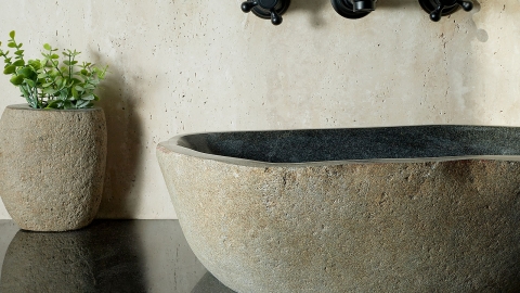Мойка в ванную Piedra M573 из речного камня  Gris ИНДОНЕЗИЯ 00504511573_4