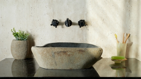 Мойка в ванную Piedra M573 из речного камня  Gris ИНДОНЕЗИЯ 00504511573_5