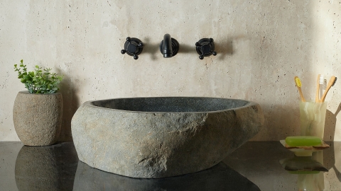 Раковина для ванной Piedra M580 из речного камня  Gris ИНДОНЕЗИЯ 00504511580_5