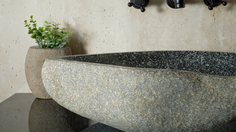 Мойка в ванную Piedra M581 из речного камня  Gris ИНДОНЕЗИЯ 00504511581_4