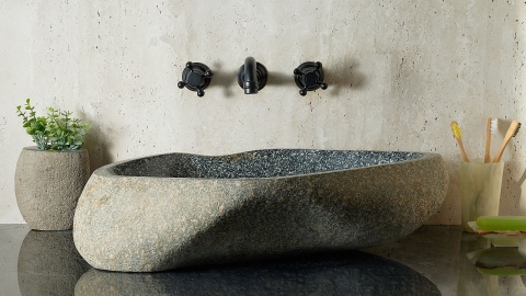 Мойка в ванную Piedra M581 из речного камня  Gris ИНДОНЕЗИЯ 00504511581_5