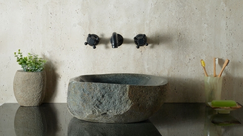 Раковина для ванной Piedra M582 из речного камня  Gris ИНДОНЕЗИЯ 00504511582_5