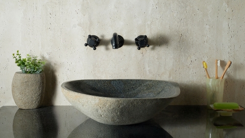 Мойка в ванную Piedra M583 из речного камня  Gris ИНДОНЕЗИЯ 00504511583_5