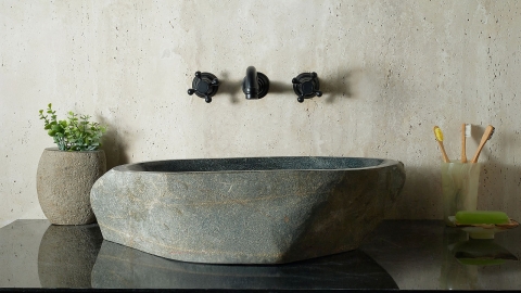 Раковина для ванной Piedra M584 из речного камня  Gris ИНДОНЕЗИЯ 00504511584_5