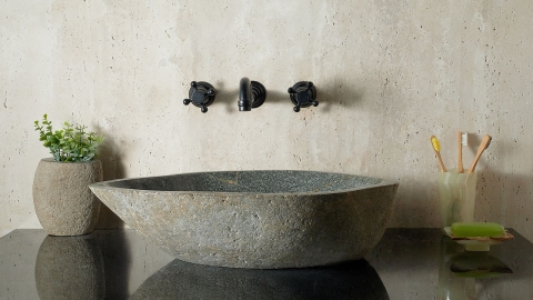 Мойка в ванную Piedra M586 из речного камня  Gris ИНДОНЕЗИЯ 00504511586_1
