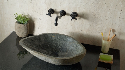 Мойка в ванную Piedra M586 из речного камня  Gris ИНДОНЕЗИЯ 00504511586_2