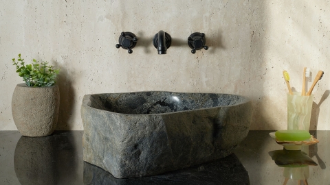 Раковина для ванной Piedra M579 из речного камня  Gris ИНДОНЕЗИЯ 00504511579_5