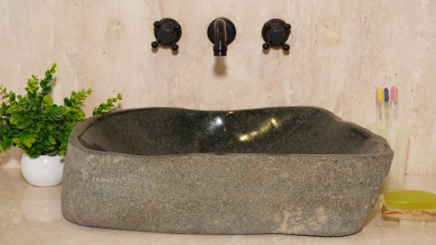 Мойка в ванную Piedra M596 из речного камня  Gris ИНДОНЕЗИЯ 00504511596_3