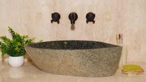 Мойка в ванную Piedra M612 из речного камня  Gris ИНДОНЕЗИЯ 00504511612_3