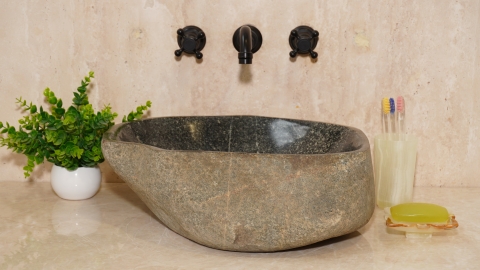 Раковина для ванной Piedra M601 из речного камня  Gris ИНДОНЕЗИЯ 00504511601_3