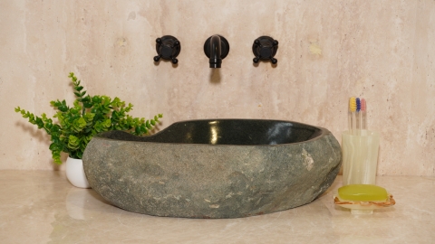 Мойка в ванную Piedra M603 из речного камня  Gris ИНДОНЕЗИЯ 00504511603_3