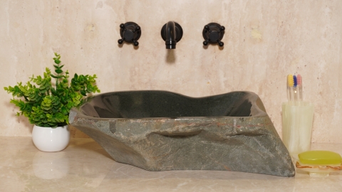 Раковина для ванной Piedra M608 из речного камня  Gris ИНДОНЕЗИЯ 00504511608_3