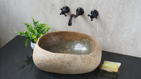 Мойка в ванную Piedra M616 из речного камня  Gris ИНДОНЕЗИЯ 00504511616_1