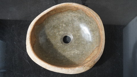 Мойка в ванную Piedra M616 из речного камня  Gris ИНДОНЕЗИЯ 00504511616_4