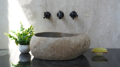Мойка в ванную Piedra M617 из речного камня  Gris ИНДОНЕЗИЯ 00504511617_3