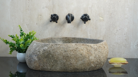 Мойка в ванную Piedra M624 из речного камня  Gris ИНДОНЕЗИЯ 00504511624_3