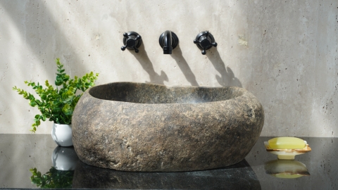Мойка в ванную Piedra M629 из речного камня  Gris ИНДОНЕЗИЯ 00504511629_3