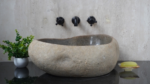 Мойка в ванную Piedra M632 из речного камня  Gris ИНДОНЕЗИЯ 00504511632_3