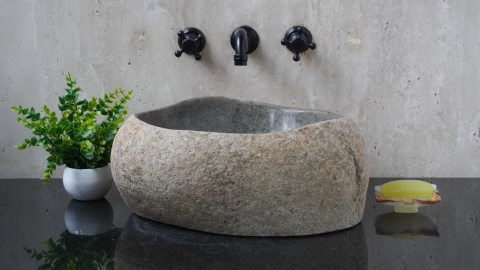 Мойка в ванную Piedra M639 из речного камня  Gris ИНДОНЕЗИЯ 00504511639_3