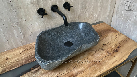 Раковина для ванной комнаты Piedra M243 из речного камня  Gris ИНДОНЕЗИЯ 00504511243_5
