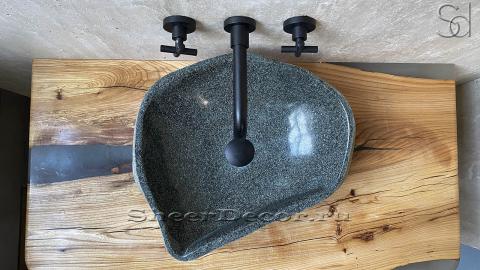Раковина для ванной комнаты Piedra M244 из речного камня  Gris ИНДОНЕЗИЯ 00504511244_4