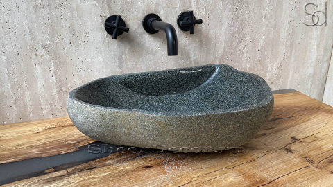Раковина для ванной комнаты Piedra M244 из речного камня  Gris ИНДОНЕЗИЯ 00504511244_5