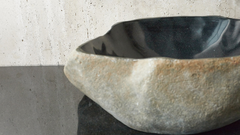 Мойка в ванную Piedra M316 из речного камня  Negro ИНДОНЕЗИЯ 00506911316_5
