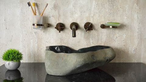 Накладная раковина для ванной Piedra из гранита Negro_5