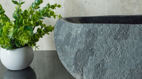 Раковина для ванной Piedra M353 из речного камня  Negro ИНДОНЕЗИЯ 00506911353_3