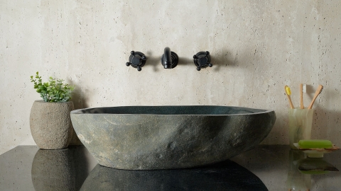 Мойка в ванную Piedra M371 из речного камня  Negro ИНДОНЕЗИЯ 00506911371_1