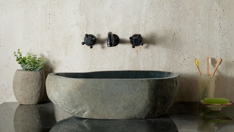 Мойка в ванную Piedra M371 из речного камня  Negro ИНДОНЕЗИЯ 00506911371_4