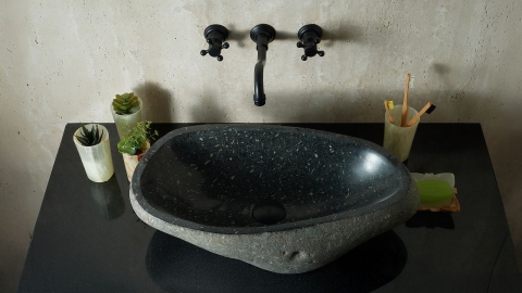 Мойка в ванную Piedra M372 из речного камня  Negro ИНДОНЕЗИЯ 00506911372_3