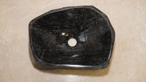 Раковина для ванной Piedra M373 из речного камня  Negro ИНДОНЕЗИЯ 00506911373_4