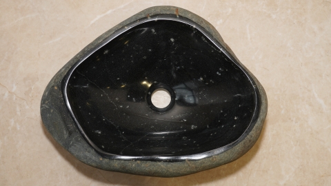 Мойка в ванную Piedra M374 из речного камня  Negro ИНДОНЕЗИЯ 00506911374_4
