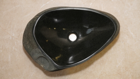 Мойка в ванную Piedra M375 из речного камня  Negro ИНДОНЕЗИЯ 00506911375_4