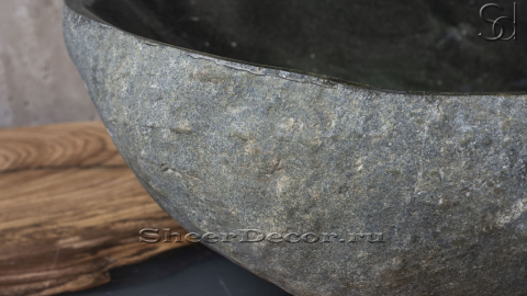 Мойка в ванную Piedra M111 из речного камня  Negro ИНДОНЕЗИЯ 00506911111_3