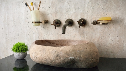 Накладная раковина для ванной Piedra из гранита Rosa_6