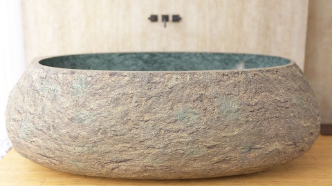 Каменная ванна Piedra M2 из зеленого гранита Verde 005030152_7