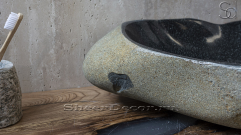 Мойка в ванную Piedra M212 из речного камня  Verde ИНДОНЕЗИЯ 00503011212_3