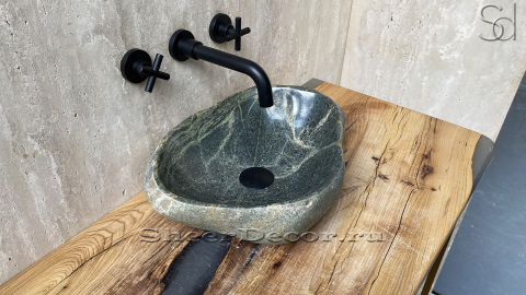 Мойка в ванную Piedra M271 из речного камня  Verde ИНДОНЕЗИЯ 00503011271_3