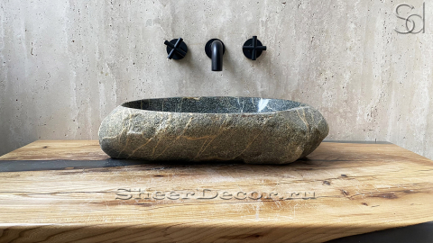 Мойка в ванную Piedra M272 из речного камня  Verde ИНДОНЕЗИЯ 00503011272_2