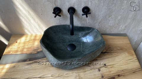 Мойка в ванную Piedra M288 из речного камня  Verde ИНДОНЕЗИЯ 00503011288_3