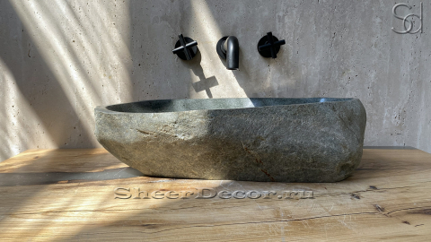 Мойка в ванную Piedra M290 из речного камня  Verde ИНДОНЕЗИЯ 00503011290_2