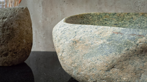 Мойка в ванную Piedra M318 из речного камня  Verde ИНДОНЕЗИЯ 00503011318_9