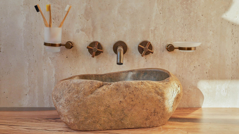 Мойка в ванную Piedra M330 из речного камня  Verde ИНДОНЕЗИЯ 00503011330_8