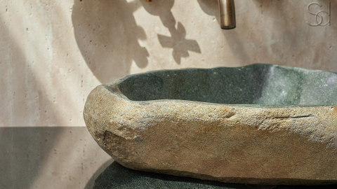 Мойка в ванную Piedra M343 из речного камня  Verde ИНДОНЕЗИЯ 00503011343_8