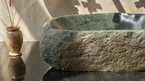 Мойка в ванную Piedra M345 из речного камня  Verde ИНДОНЕЗИЯ 00503011345_7