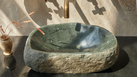 Мойка в ванную Piedra M345 из речного камня  Verde ИНДОНЕЗИЯ 00503011345_8